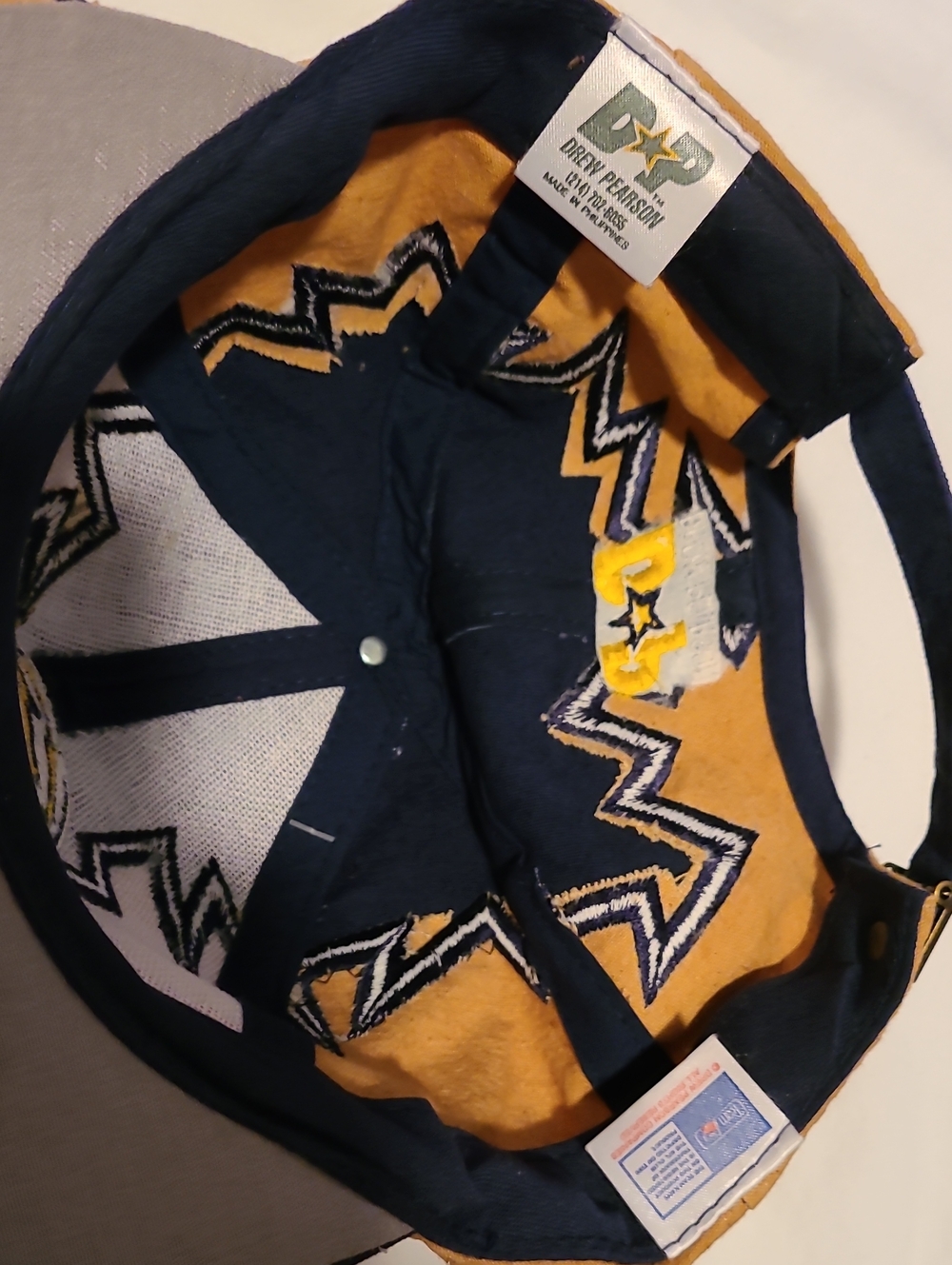 Vintage Drew Pearson San Diego Chargers Jagged Edge Hat Cap Blue Tan NWT Logo - Picture 12 of 16